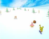 Spongebob snowboard rider online játék