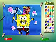Spongebob with jelly fish Spongyabob HTML5 jtk